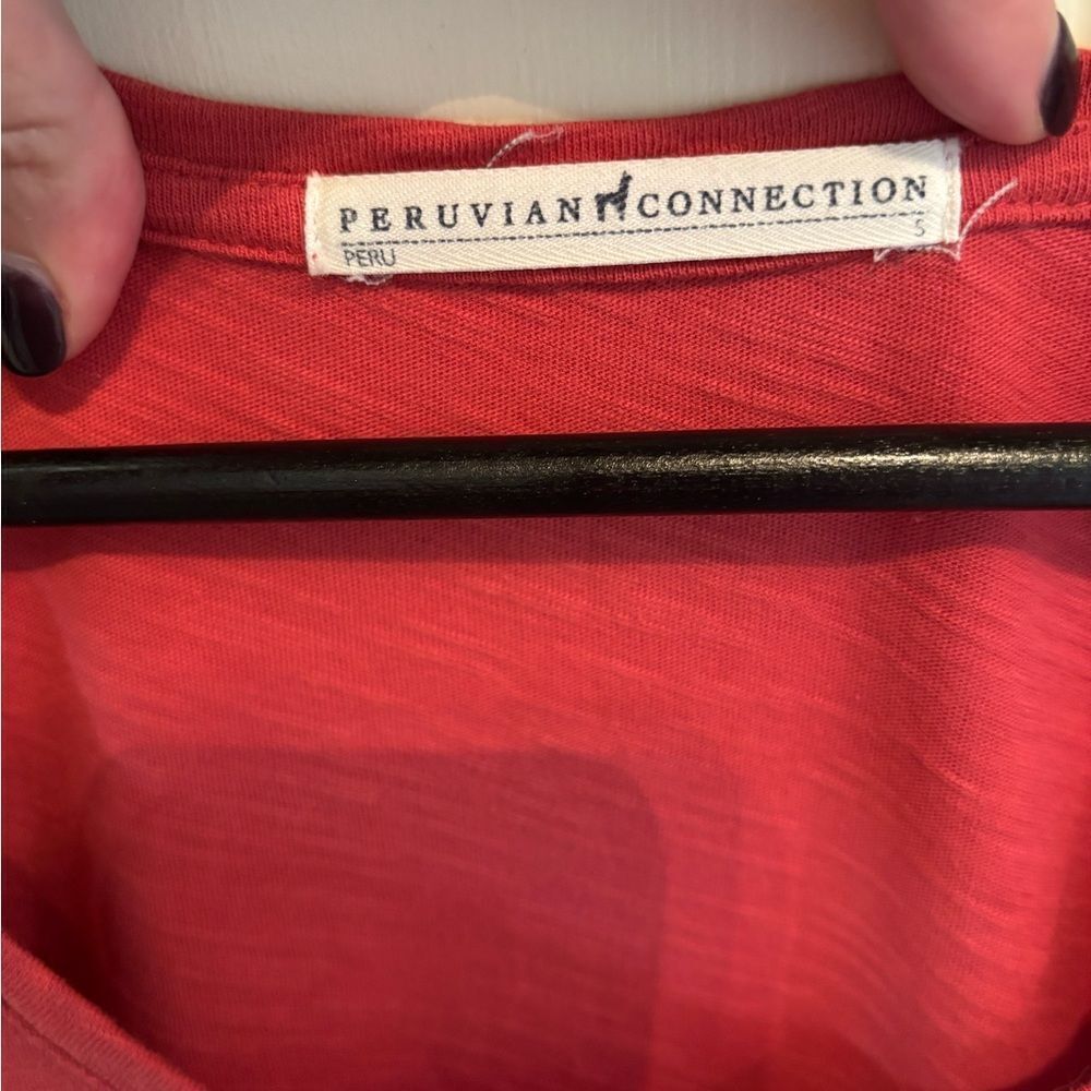 Peruvian Connection Red Short Sleeve Top - Picture 3 of 5